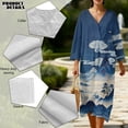 thumbnail image 5 of Yuyamidu Chinese Mountain Cloud Linen Dress for Women Loose Fit Size M with Sleeves Breathable Long Tunic Dress Lightweight Casual Beach Dresses Chinese Outfits, 5 of 6