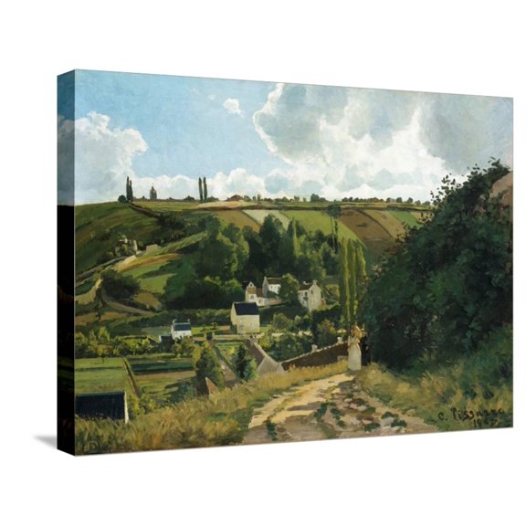 Art.com Jalais, Hill, Pontoise Stretched Canvas Print Wall Art by Camille Pissarro, 24" x 18"