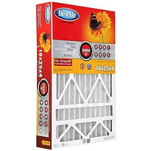 RPS Products Air Filter for Honeywell - 16 x 25 x 4