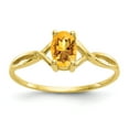 thumbnail image 1 of 10K Yellow Gold Polished Geniune Citrine Birthstone Ring, 1 of 3