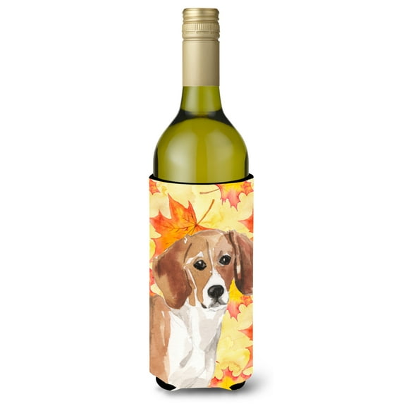 Carolines Treasures BB9509LITERK Beagle Fall Wine Bottle Beverge Insulator Hugger Wine Bottle multicolor