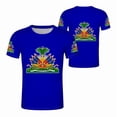 thumbnail image 1 of 3D Printed Haitian Flag Pattern T-shirt For Men Haiti National Emblem Short Sleeves T Shirts New In Men's Crew Neck Tee Shirt, 1 of 4