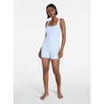 thumbnail image 2 of No Boundaries Cotton Stretch Ribbed Cozy Romper, Women's XS-XXXL, 2 of 5