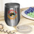 thumbnail image 2 of Level 04 Complete, Video Gamer or Gaming Enthusiast Birthday, Stainless Steel 12oz Wine Tumbler, 2 of 5