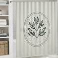 thumbnail image 6 of RUIYC Waterproof Shower Curtain for Bathroom Decoration Neutral Botanical Beige Plant Minimalist Line Retro, 6 of 7