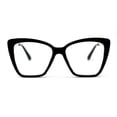 thumbnail image 1 of Womens Oversize Cat Eye Chic Blue Light Filtering Computer Eyeglasses Black, 1 of 4