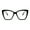 Black, variant on Womens Oversize Cat Eye Chic Blue Light Filtering Computer Eyeglasses Black