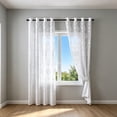 thumbnail image 5 of Aoznliie Bohemian Curtains, Semi Blackout Geometric Print Curtains for Living Room Bedroom, Boho Window Curtain with Grommets, 85x52in, 5 of 7