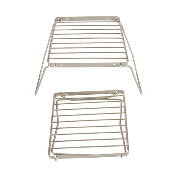 Portable Grill Rack Adjustable Height Outdoor Stainless Steel Cooking Stove Rack Sturdy Camping Barbecue Stand Multiple Sizes For Tailgaters Tabletop Indoor Grill Grill Table Top Barbecue Grill Vt13