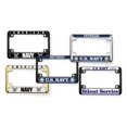 thumbnail image 6 of [Officially Licensed Product] - Motorcycle Domed Custom-Made Personalized Metal License Plate Frame Frame with U.S. Navy Seabees Naval Construction Battalions Design - Gold, 6 of 7