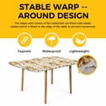thumbnail image 4 of Easter Rabbits Table Cloths for 4 Foot Rectangle Tables, Spring Yellow Flowers Country Plants Vintage Patio Waterproof Elastic Fitted Tablecloths, Washable Rectangular Table Cover for Camping, 4 of 8