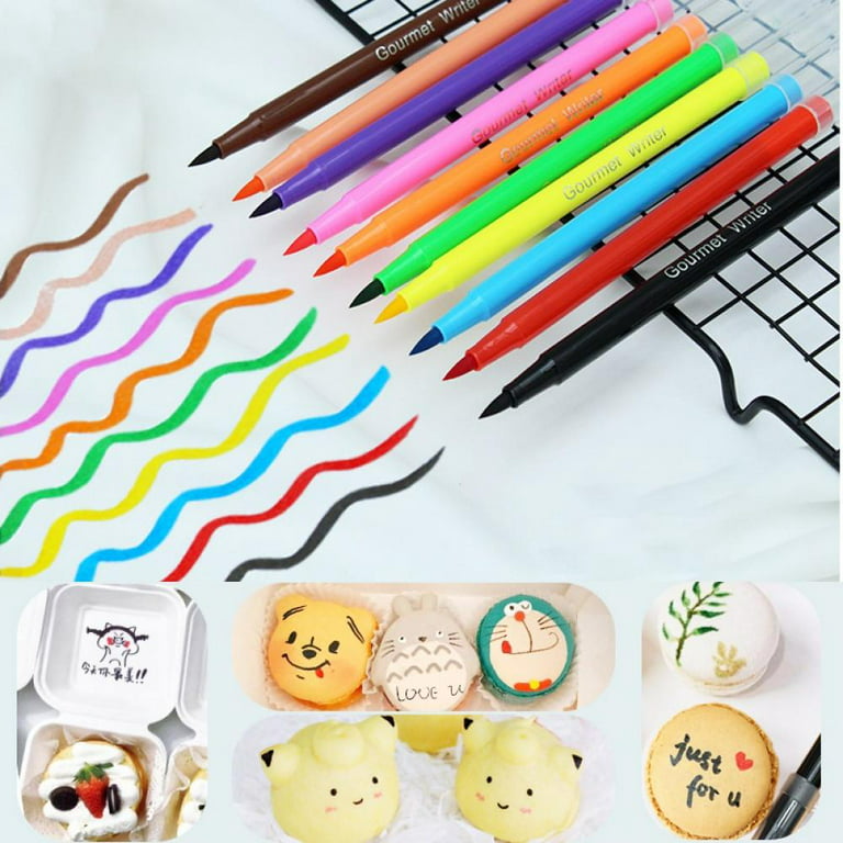 Edible Marker for Cookie Food Coloring Pen Fine and Thick Tip Food Grade  Pen