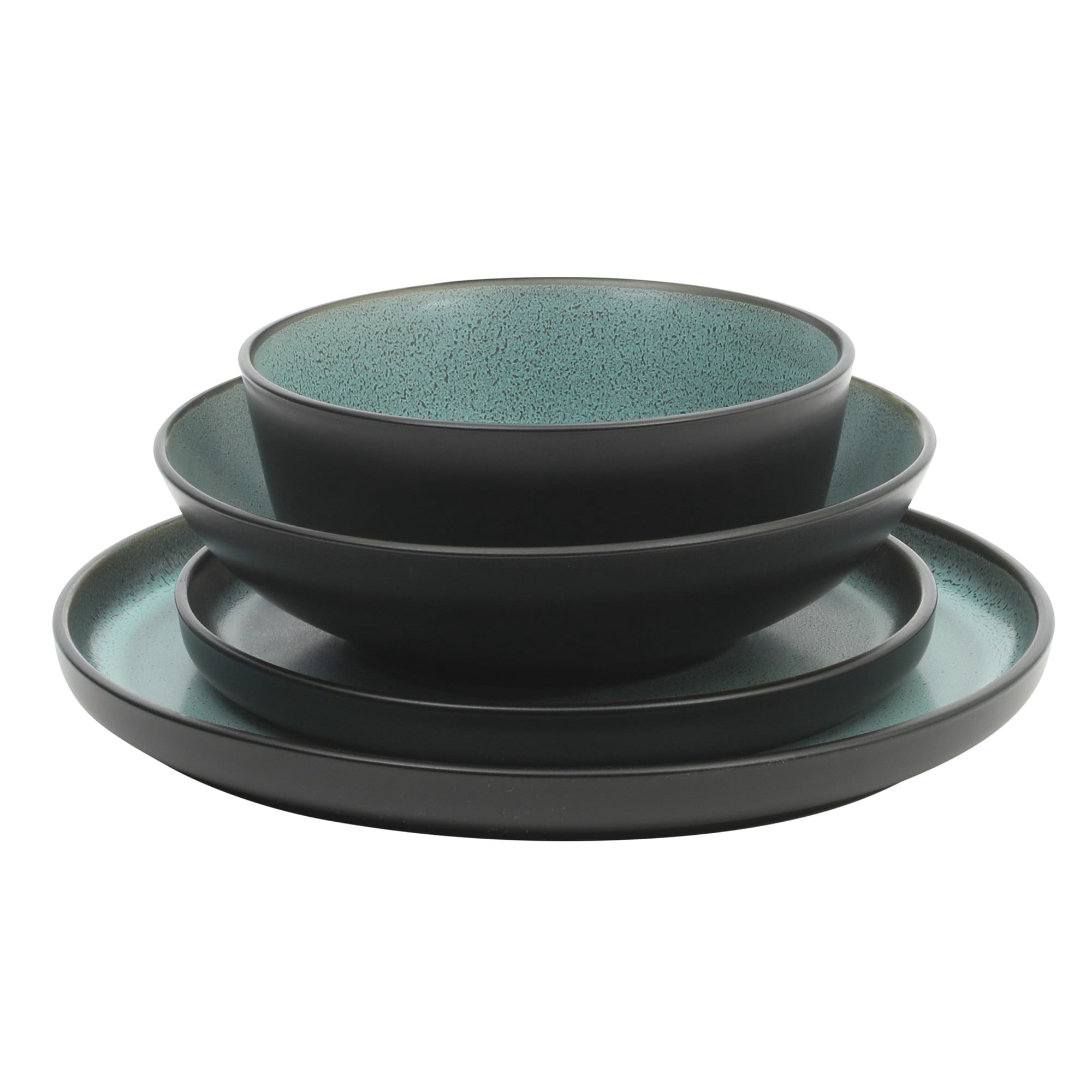 Gibson Elite Tribeca Loft 16-Piece Dinnerware Set - Service for 4 - Matte Blue
