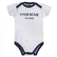 thumbnail image 4 of Hudson Baby Infant Boy Cotton Bodysuits 3pk, Handsome Like Daddy, 12-18 Months, 4 of 4