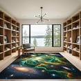 thumbnail image 2 of ODIKA 2'x3' Machine Washable Non-Slip Area Rug, Abstract Black High Traffic Rug, Black, 1004267, 2 of 7