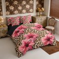 thumbnail image 2 of Manfei Vintage Leopard Print 7-Piece Twin Bedding,Rustic Flowers Bedding Comforter Set,Reversible, 2 of 6