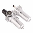 thumbnail image 3 of Air Filter Water Trap Set Source Processor Pressure Regulator Pneumatic Component Oil Separator SFC400 Silver, 3 of 8
