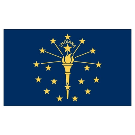 Indiana State Polyester Flag - Indiana 3ft x 5ft Printed Polyester Flag