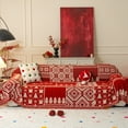 thumbnail image 4 of Hometravel Christmas Sofa Cover, Red Color with Tree Pattern Design, Soft Protective Blanket for Furniture, Holiday Theme Home Decor, 4 of 7