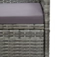 thumbnail image 5 of vidaXL 3-Seater Garden Sofa with Cushions Grey Poly Rattan, 5 of 5