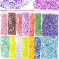 thumbnail image 1 of Bellelfin 14 Colores De Resina Con Copos De Purpurina Gruesos, Irregulares, Iridiscentes, Purpurina, Confeti, Suministros Para Manualidades, Epoxi/Vasos/Diseño De Uñas Slime, 1 of 5