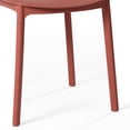 thumbnail image 4 of WestinTrends Playa Modern Stackable Polypropylene Plastic Patio Dining Chair (Set of 2), Red, 4 of 13
