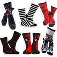 thumbnail image 3 of Emily the Strange Halloween Crew Socks - 6 Pack for Kids & Women Size 9-11 Novelty Socks, 3 of 7