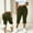Army Green women's capri leggings a1, variant on Cagogo Women's Capri Pants High Waisted Solid Casual Active Yoga Leggings Plus Size Summer Loose Fit Lounge Beach Work Trousers Vacation Clothes, Navy L