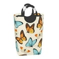 thumbnail image 2 of Kll Butterflies Laundry Hamper,Large Canvas Fabric Lightweight Storage Basket Toy Organizer Dirty Clothes Collapsible Waterproof For College Dorms,Children Bedroom,Bathroom, 2 of 6