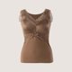 thumbnail image 1 of Ropa interior térmica Tops de moda para mujer de invierno sin mangas con cuello en V cómodas camisetas sin mangas lisas regulares blusa de poliéster para mujer, 1 of 9