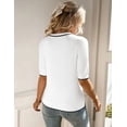 thumbnail image 4 of Zeagoo Womens Summer Sweater Short Sleeve Crew Neck Loose Fit Soft Lightweight Casual Pullover Tops Trendy Outfits, 4 of 5