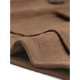 thumbnail image 5 of Unique Bargains Women's Faux Suede Belted Long Sleeve Single Breasted Blazer L Dark Brown, 5 of 6