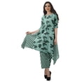 thumbnail image 1 of Moomaya Ensemble Kurti Kurta Pantalon pour Femmes Col Bateau Imprimé Robe 2 Pcs Tenue Ethnique, 1 of 6