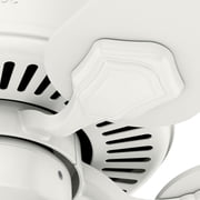 Hunter - Swanson Indoor Ceiling Fan With Light, 44-inch, Fresh White, Traditional-style, 3-speed WhisperWind Motor, 50885, for living rooms, bedrooms, home offices, kitchens