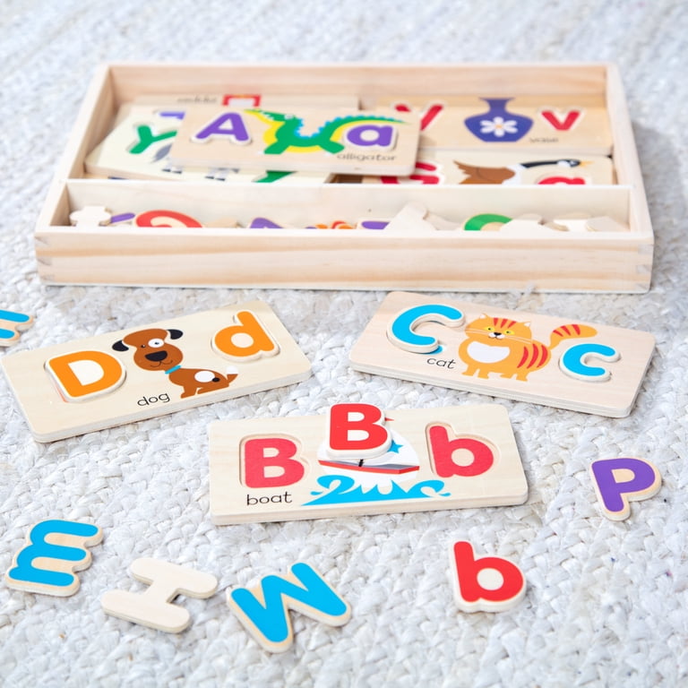 Melissa & Doug ABC Picture Boards - Educational Toy With 13 Double
