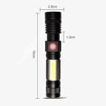 thumbnail image 5 of Linterna de luz negra recargable, linterna táctica LED 3 en 1, luz negra ultravioleta y luz roja, 1200 lúmenes, 7 modos de luz, con zoom, resistente al agua, tamaño de bolsillo Afortunado Sencillez, 5 of 5