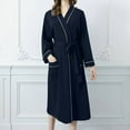 thumbnail image 6 of BLVB Womens Robe Soft Knit Long Bathrobe with Pockets Lightweight Loungewear Sleepwear for Women with Long Sleeve, 6 of 7