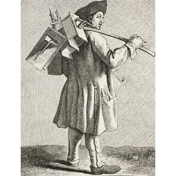 A Rat Catcher With His Traps In 18Th Century Paris. From Xviii Siecle