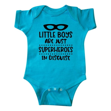 

Inktastic Little Boys are Just Superheroes in Disguise with Mask Gift Baby Boy Bodysuit