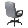 thumbnail image 4 of Pemberly Row Charcoal Gray Faux Leather Manager's Chair with Padded Arms, 4 of 6