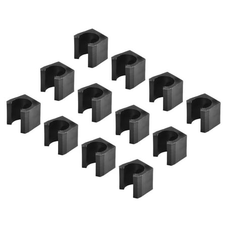 12 Pcs 1.9x1.8x1.8cm Pool Cue Wall Mount Racks Fishing Rod Holders Plastic Sticks Clips Fishing Accessories