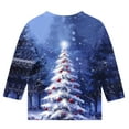 thumbnail image 5 of MKOSPLRT Ugly Christmas Shirts Girls Boys 3/4 Sleeve Crew Neck Xmas Tree T Shirts Cute Holiday Graphic Tess 3-12 Years, 5 of 5