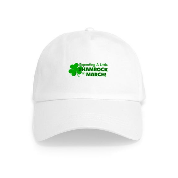 CafePress - Expectingalittleshamrockinmarch Cap - Adjustable 100% Brushed Unisex Casual Cotton Baseball Cap, Beige, 1