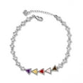 thumbnail image 1 of Kaash Customs Silver Color CZ Anklet for Women, 7"+2" inch Adjustable Size in Brass Metal, 1 of 4