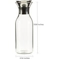 thumbnail image 6 of Ottoy 35 Oz Glass Carafe with Stainless Steel Silicone Flip-top Lid - Glass Water Pitcher Fridge Ice Tea Maker, 6 of 7