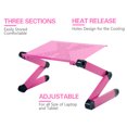 Bed Stand + Cooling Fan & Mouse Pad Laptop PC Stand Tray Bedside