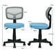 thumbnail image 3 of Costway Silla de Oficina con Respaldo Bajo Altura Regulable Ruedas Lisas y Giratorias a 360° Azul 50 x 50 x 79-91 cm, 3 of 10
