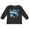 thumbnail image 3 of Inktastic Stegosaurus Space Dinosaur with Stars and Planet Boys or Girls Long Sleeve Toddler T-Shirt, 3 of 5