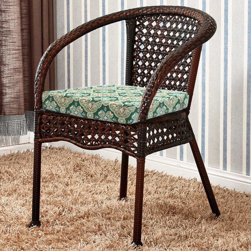 MAGPIE Indoor Outdoor 22" x 20"x 4" Chair Cushion Cover Replacement 2 Pack, NO Insert! Seat Cushion for Patio Garden Chair Sofa Bench Wicker(Green Medal)
