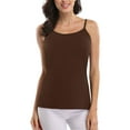 thumbnail image 4 of Charmo Women's Cami Cotton Adjustable Spaghetti Strap Built in Bra Tank Tops for women, 4 of 6